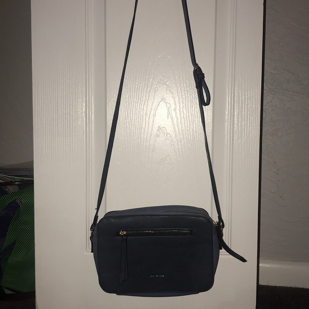 Dark blue lily & ivy purse